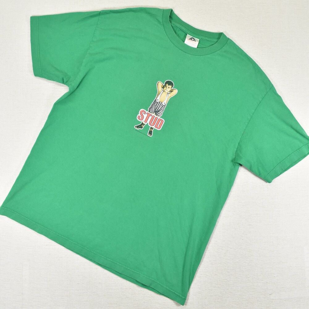 Vintage 2000 The Little Rascals Spanky STUD TShirt Mens XL Kelly Green Movie Y2K